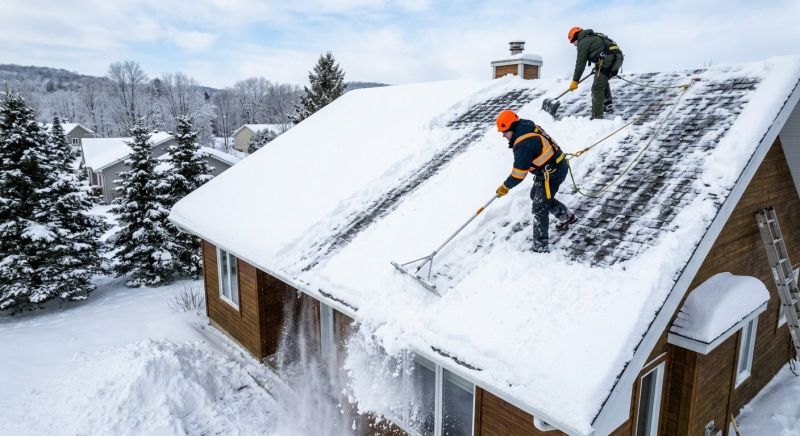 Roof Snow Raking in Brooklyn, NY